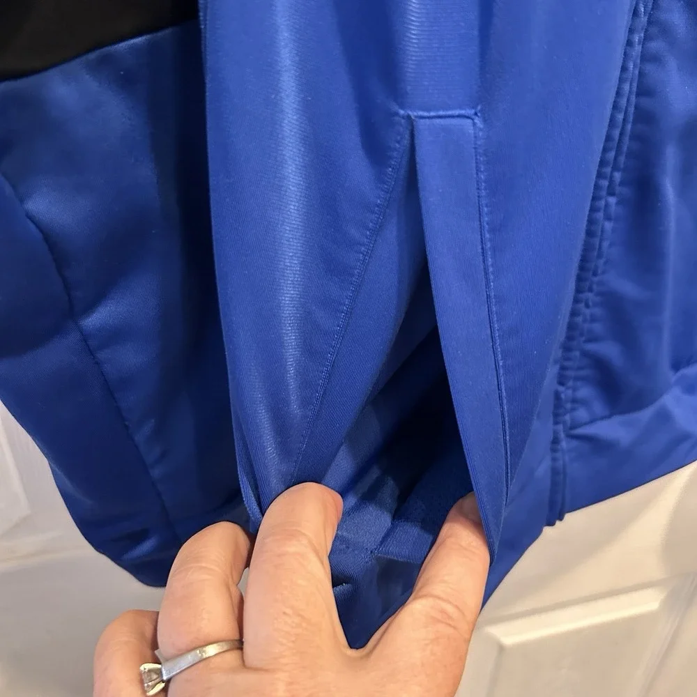 Kids Adidas Track Jacket Blue White Logo Full‎ Zip Athletic Size XL Soccer